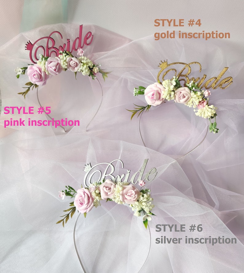 Bride Veil Headband White Marabou Feathers Bachelorette Party Accessory main image 1