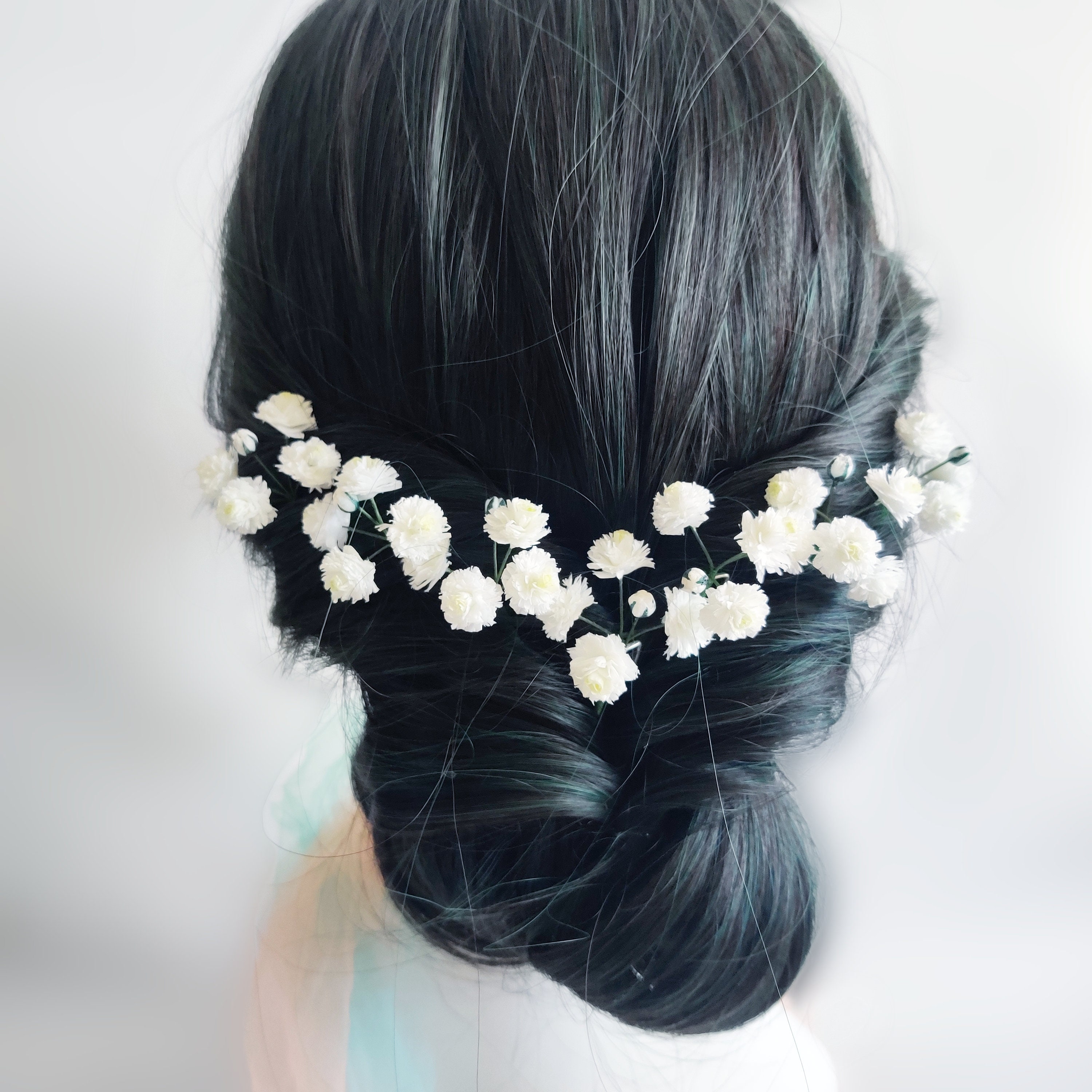 NEW Gypsophila large Pin sparking Bridal Headpiece Wedding Flower Hair Pins Pearl Piece Babys Breath - Bridal  main image 4