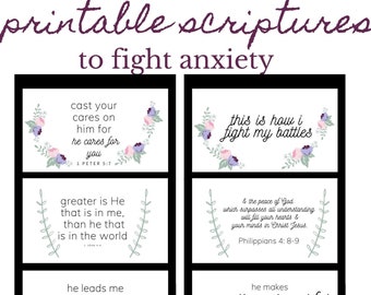 Printable Scriptures for Anxiety - Etsy