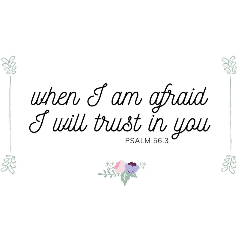 Printable Scriptures for Anxiety - Floral INSTANT DOWNLOAD, 2x3.5 - Etsy