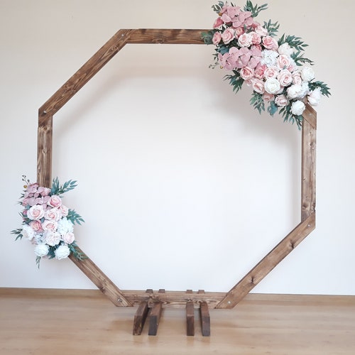 Hexagon Wooden Wedding Arch /wedding Decor Natural Wood/ - Etsy