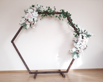 Hexagonal wedding arch/ Wooden arch/ Wedding decor/ Decorations Arch/ Wedding backdrop/ Outdoor ceremony decoration/ Party backdrop