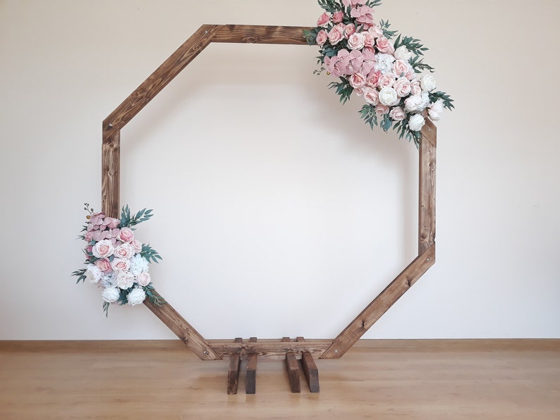 Octagon Wooden Wedding Arch /wedding Decor Natural Wood/wedding ...