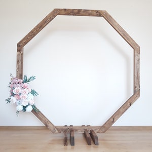 Octagon Wooden Wedding Arch /wedding Decor Natural - Etsy