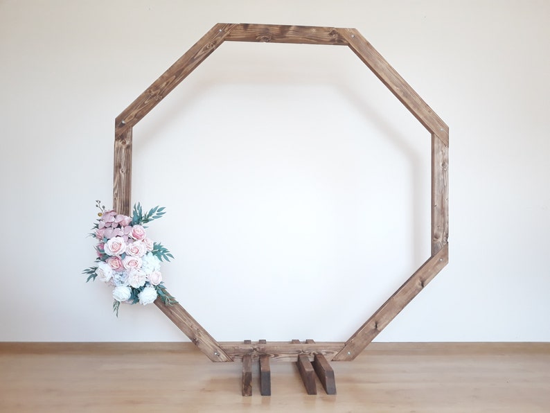 Octagon Wooden Wedding Arch /wedding Decor Natural Wood/wedding ...