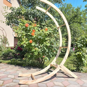 Wooden Double Moon/ Garden Arch/ Wedding Decor Natural Forest/ Wooden Wedding Arch/ Garden Decor