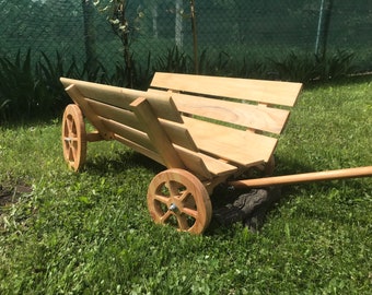 Carro de madera grande\decoración de jardín\decoración de boda\escultura de jardín\carruaje