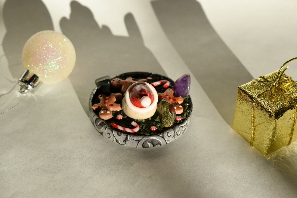 Skull Jar Lid Polymer Clay Art Altar Companions Etsy