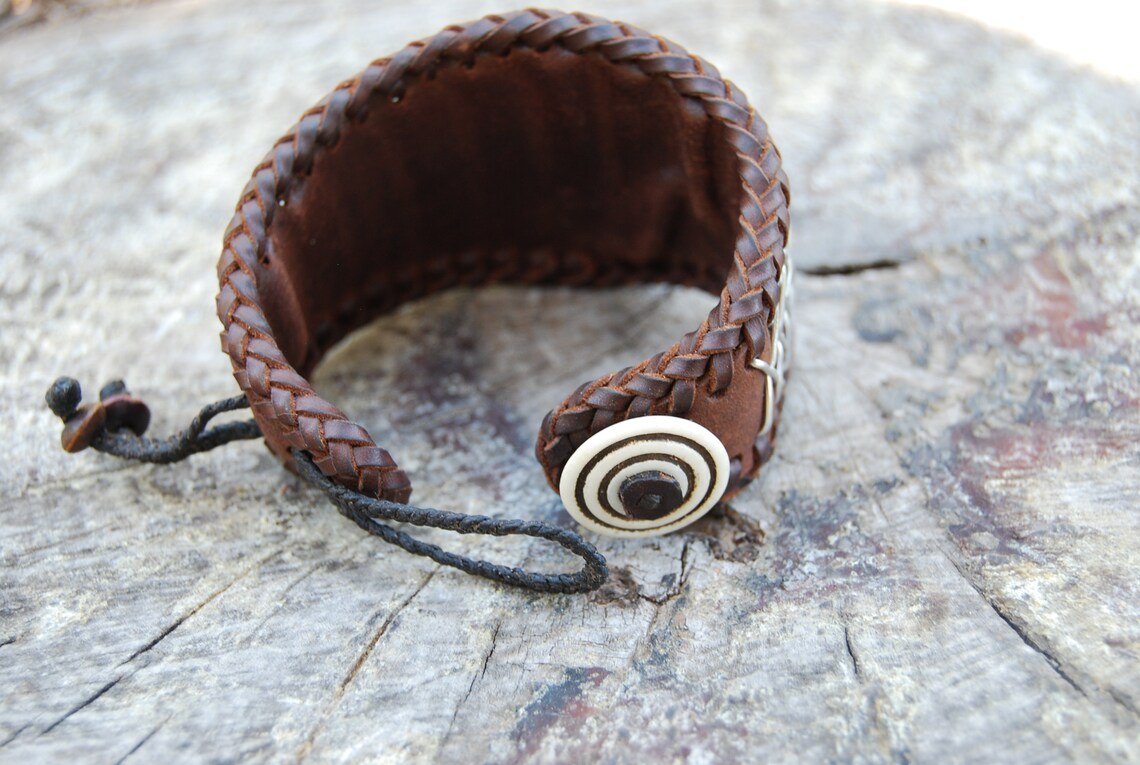 Handmade Leather Wristband Made With Premium Quality Leather Etsy
