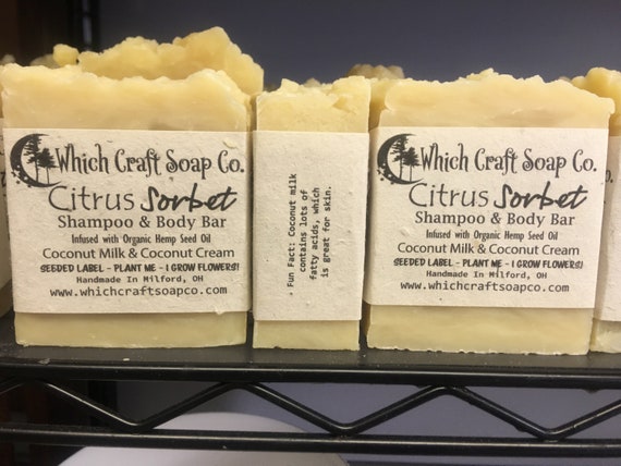 Citrus Sorbet - Coconut Milk & Coconut Cream Shampoo and Body Bar