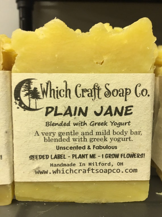 Plain Jane-Unique All Natural Handmade Shampoo & Body Soap Bars for Men and Women. Palm Oil Free. Eco-Friendly Bars with Benefits!