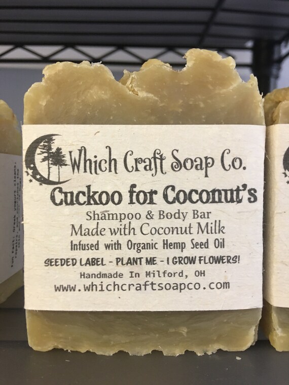 Cuckoo for Coconut's - Coconut Milk Shampoo & Body Bar infused with Organic Hemp Seed Oil