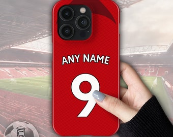 Liverpool Football Name/Number Case for Apple iPhone 15 , 15 Plus, 15 Pro, 15 Pro Max, 14 13 12 11 X XR XS SE 8 7 6 - Black Bumper Cover