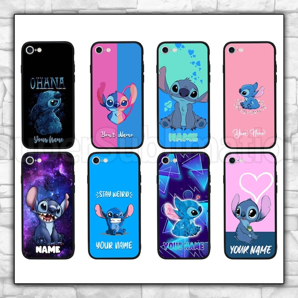 Cute Stitch Phone Case Print for iPhone 15 14 13 12 11 X XR XS Pro Max Plus Se 8 7 6, Samsung S23 S22 S21 S20 S10 S9, Google Pixel, Huawei