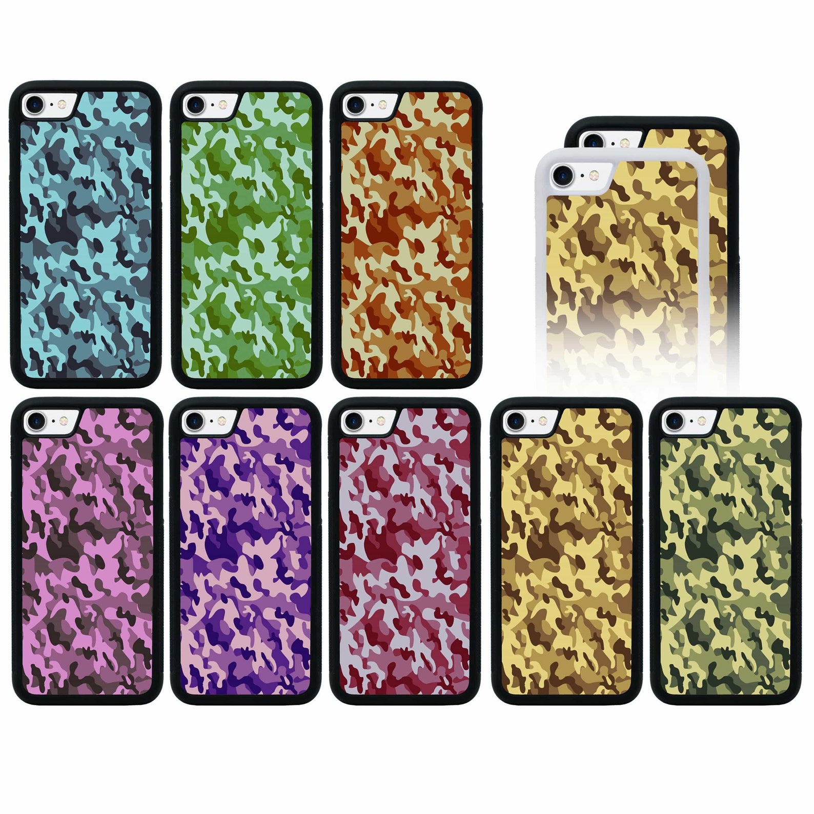 Camo Case Phone Cover for Apple iPhone SE 2nd Gen 2020 Etsy