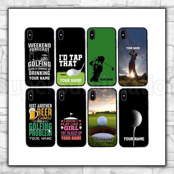 Golf Case for iPhone 15 14 13 12 11 X XR XS Pro Max Plus SE 8 7 6, S23 S22 Ultra S21 S20 S10 S9, Google Pixel, Huawei, Golfing Golfer