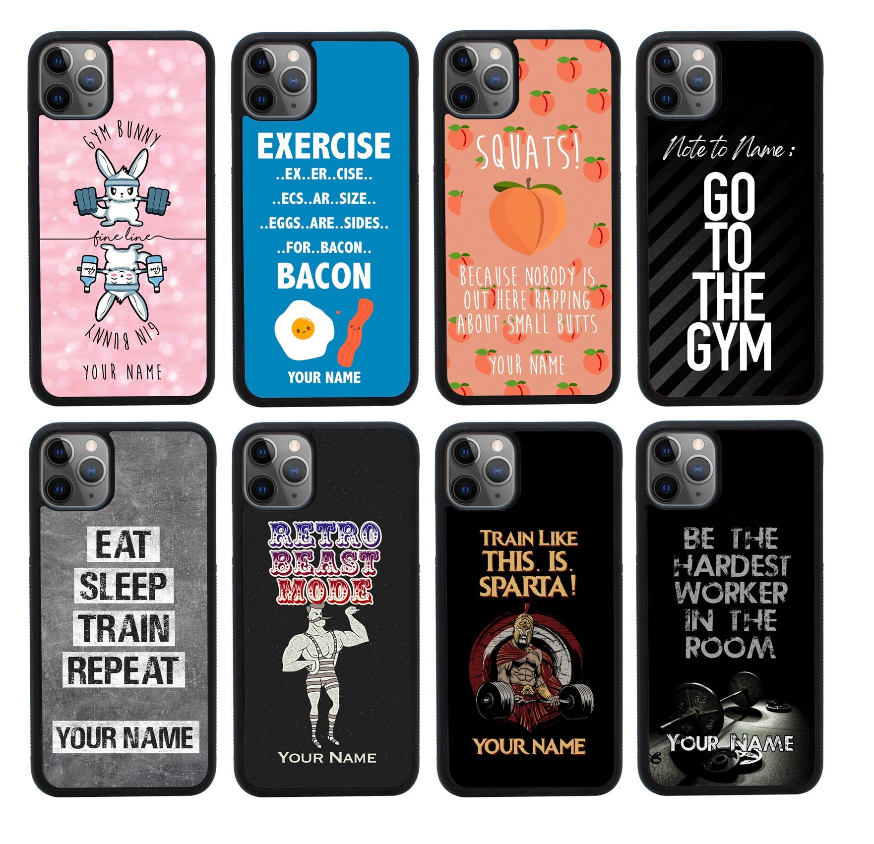Gym Personalised Apple iPhone Phone Case Protective Bumper Etsy