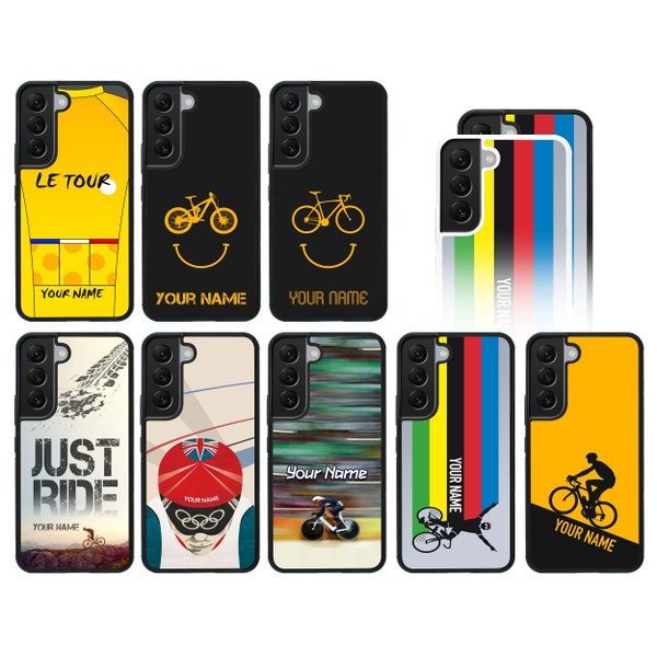 Cycling Personalised Phone Case for Samsung Galaxy S23 S22 S21 FE S20 S20FE Ultra Plus S10 S10E S9 / FPCases