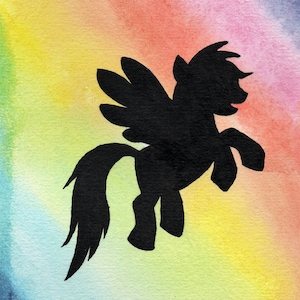 MLP RAINBOW DASH - My Little Pony Fan Art Print 8"x10" unframed