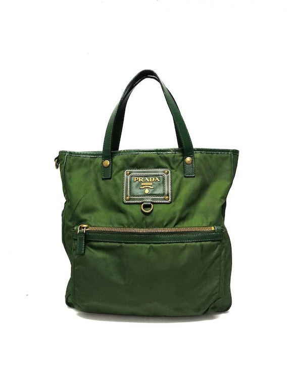 Authentic Prada Green Nylon Totebag