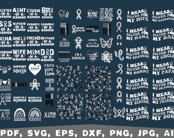 Dyslexia awareness svg, I wear Silver svg,Silver ribbon svg, mental health svg, In October We Wear Silver, dyslexia Ribbon svg, Dyslexia svg