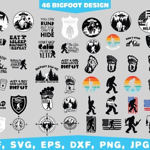 Bigfoot svg bundle, Bigfoot svg, Big foot svg, bigfoot clipart, Sasquatch Svg, Silhouette,  Bigfoot Mountain Svg, Bigfoot Sublimation Png