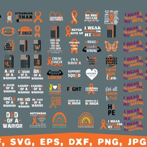 Leukemia cancer awareness svg, Orange Ribbon SVG, Leukemia Cancer Cut Files, leukemia Ribbon SVG, Peace Love Cure Svg, Leukemia cancer svg