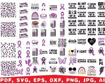 Rett syndrome awareness svg, Purple Ribbon svg, Rett syndrome Ribbon svg, Peace Love Cure Svg, Rett warrior svg, Rett cut file, Rare disease