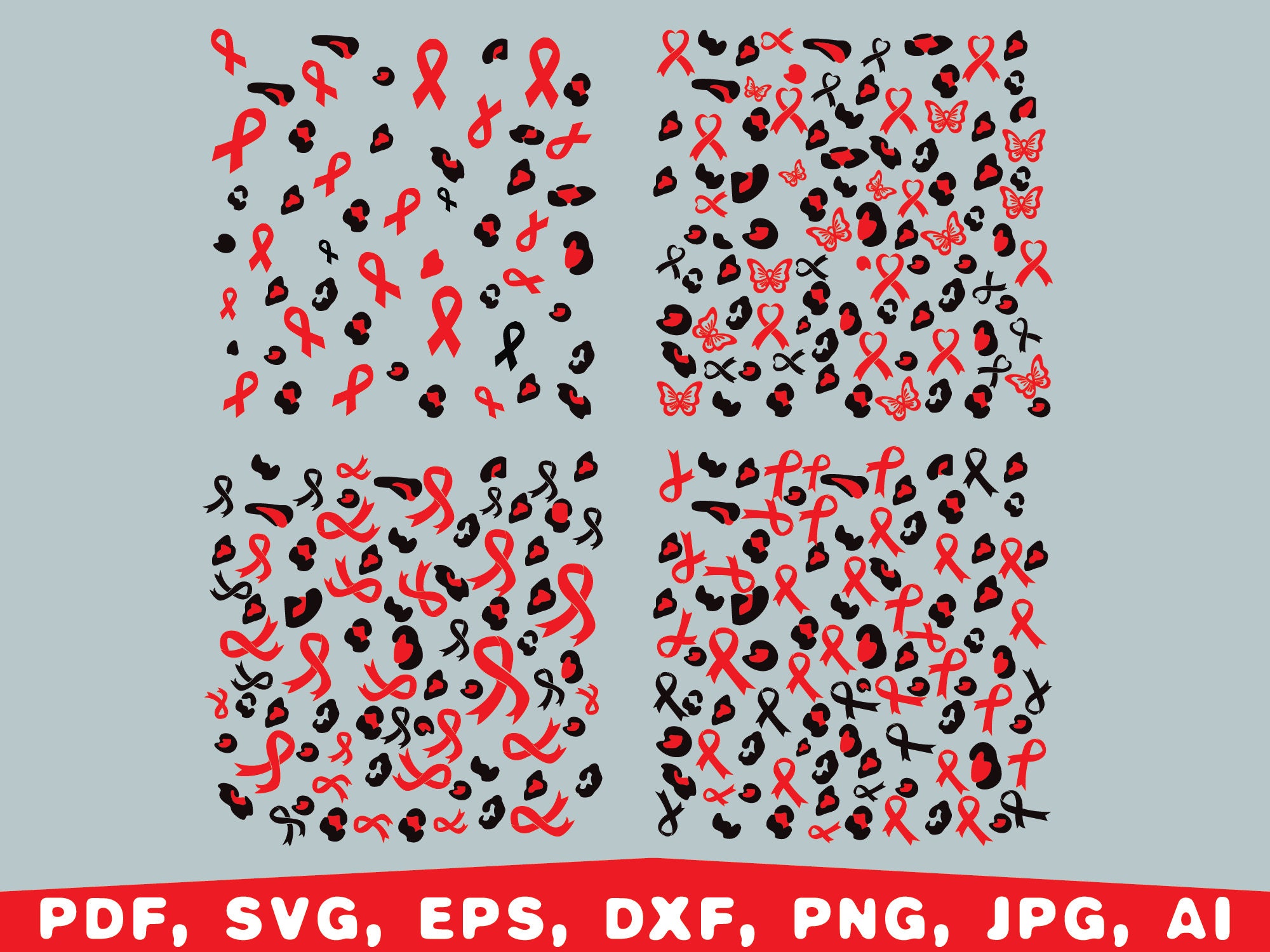 HIV/AIDS Awareness Svg Bundle, Aids Awareness Day Svg, Hiv Awareness ...