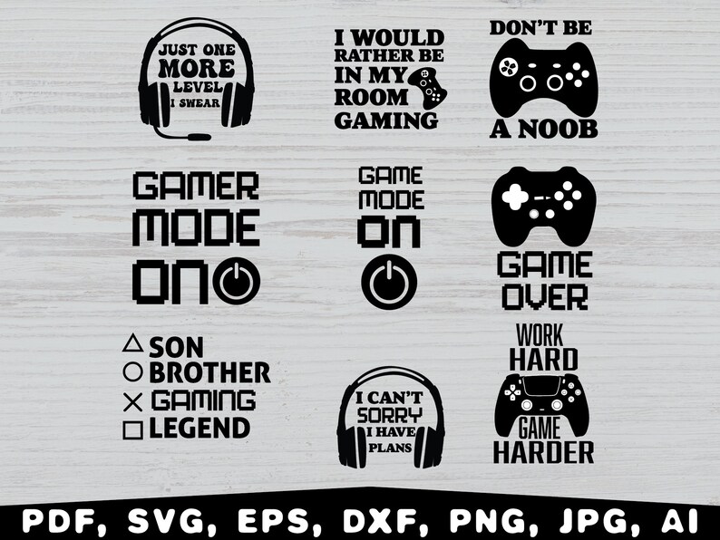 Gamer SVG Bundle, Video Game SVG Bundle, Gamer Svg, Game Controller Svg ...