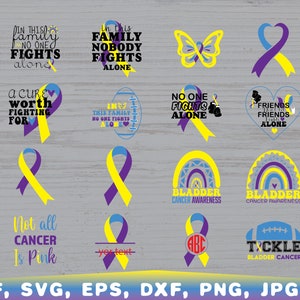 Bladder Cancer Awareness Svg, Bladder Ribbon SVG, Bladder Cancer Cut ...