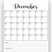 Printable, Digital Download Unique Undated Calendar, PDF A4 Size, Clippable 12 Months Calendar ...