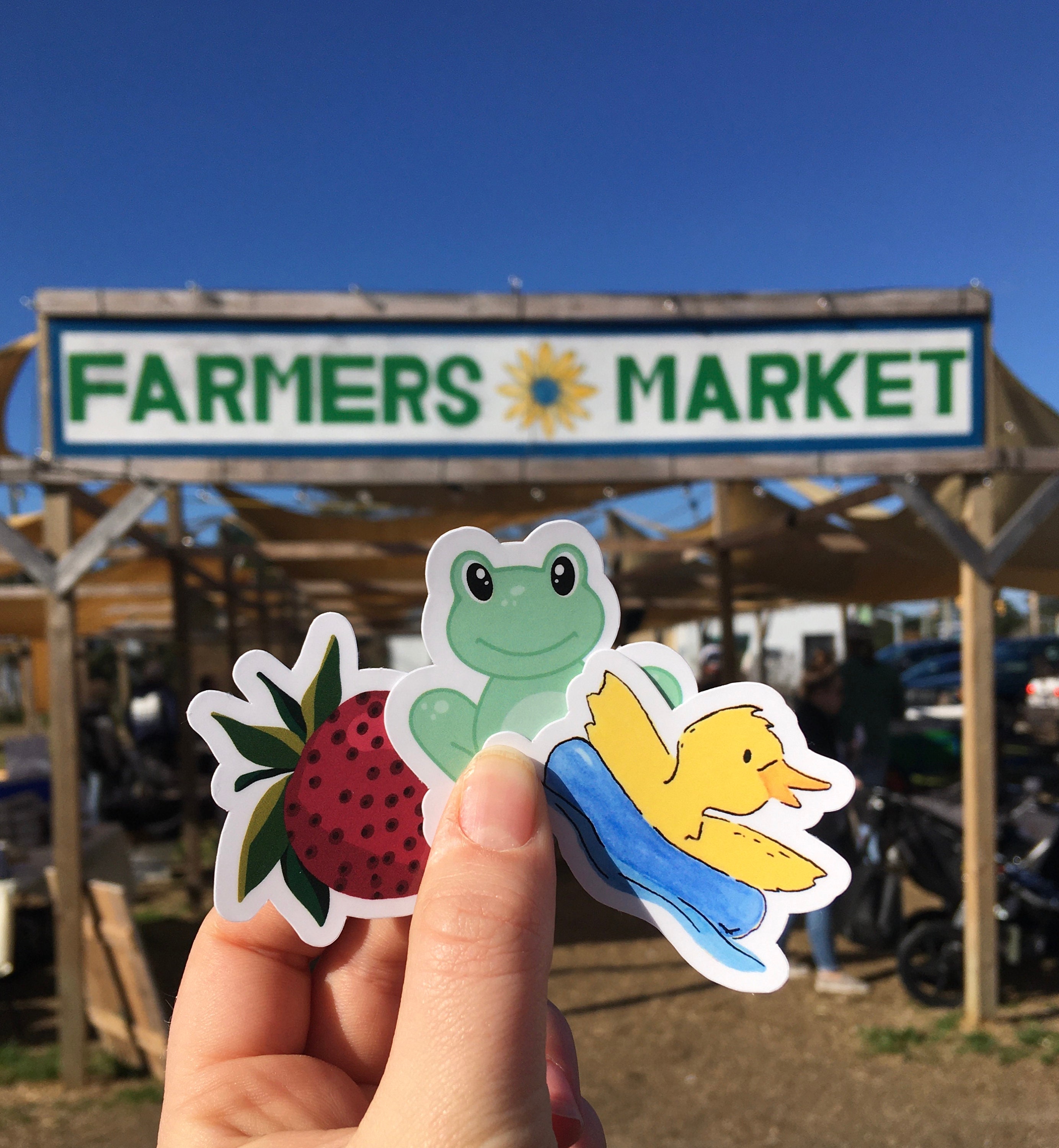 Cute Green Froggy Vinyl Sticker Decal by Earth Curious Art Co Kawaii ...
