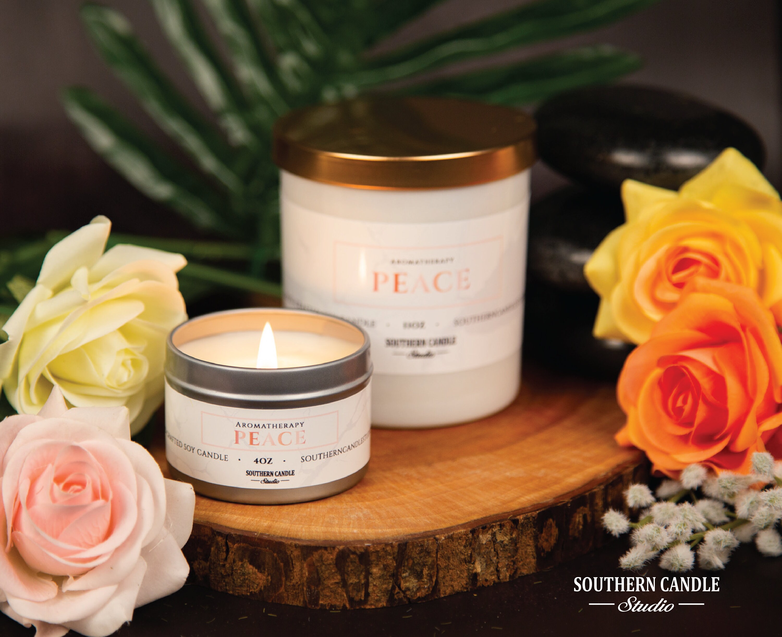 AROMATHERAPY Soy Wax Peace Candle - Etsy