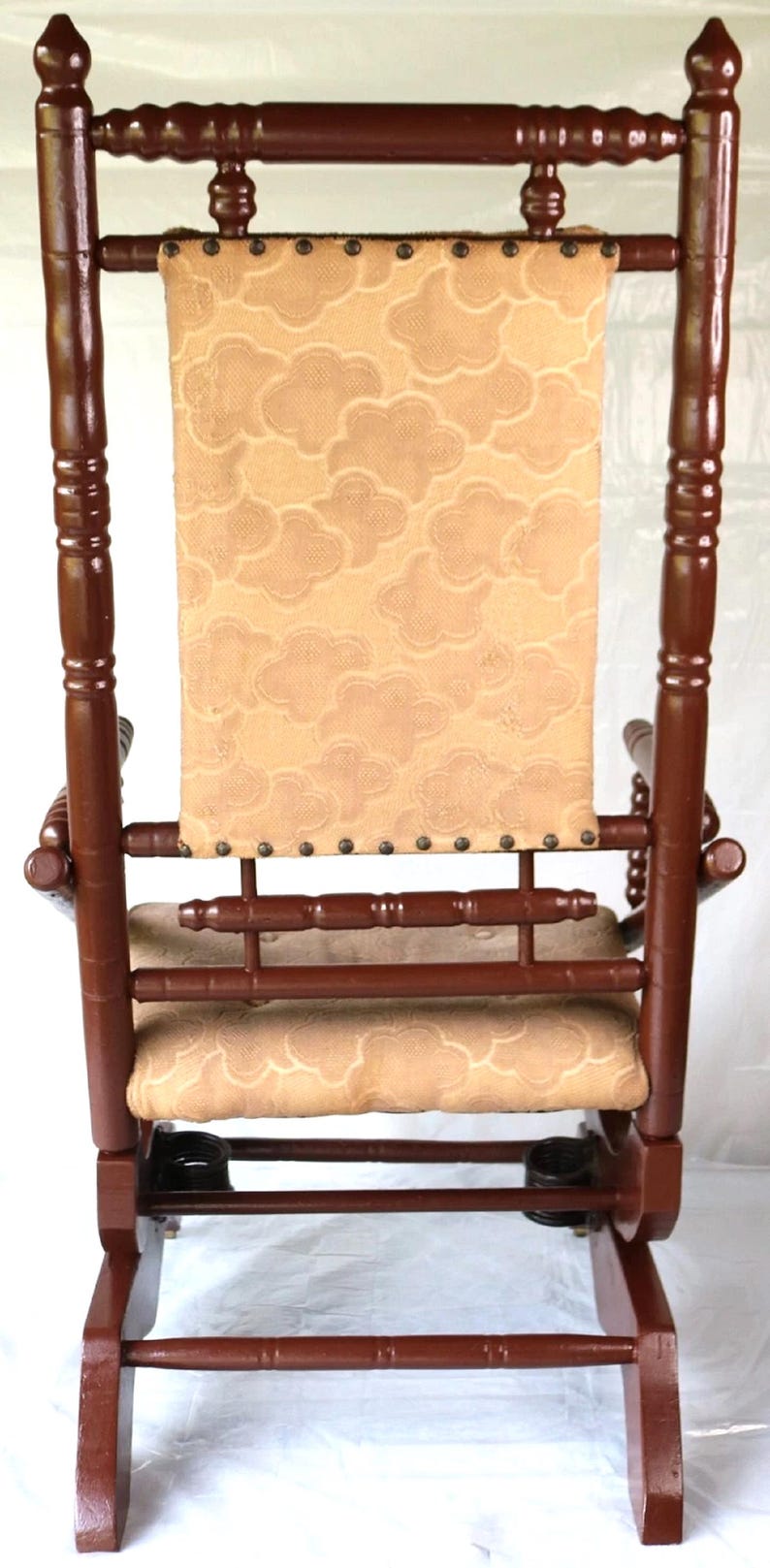 Platform Rocker Spring Chair Antique 1915 Upholstered Oak Platform Rocker / Spring Rocker - Etsy