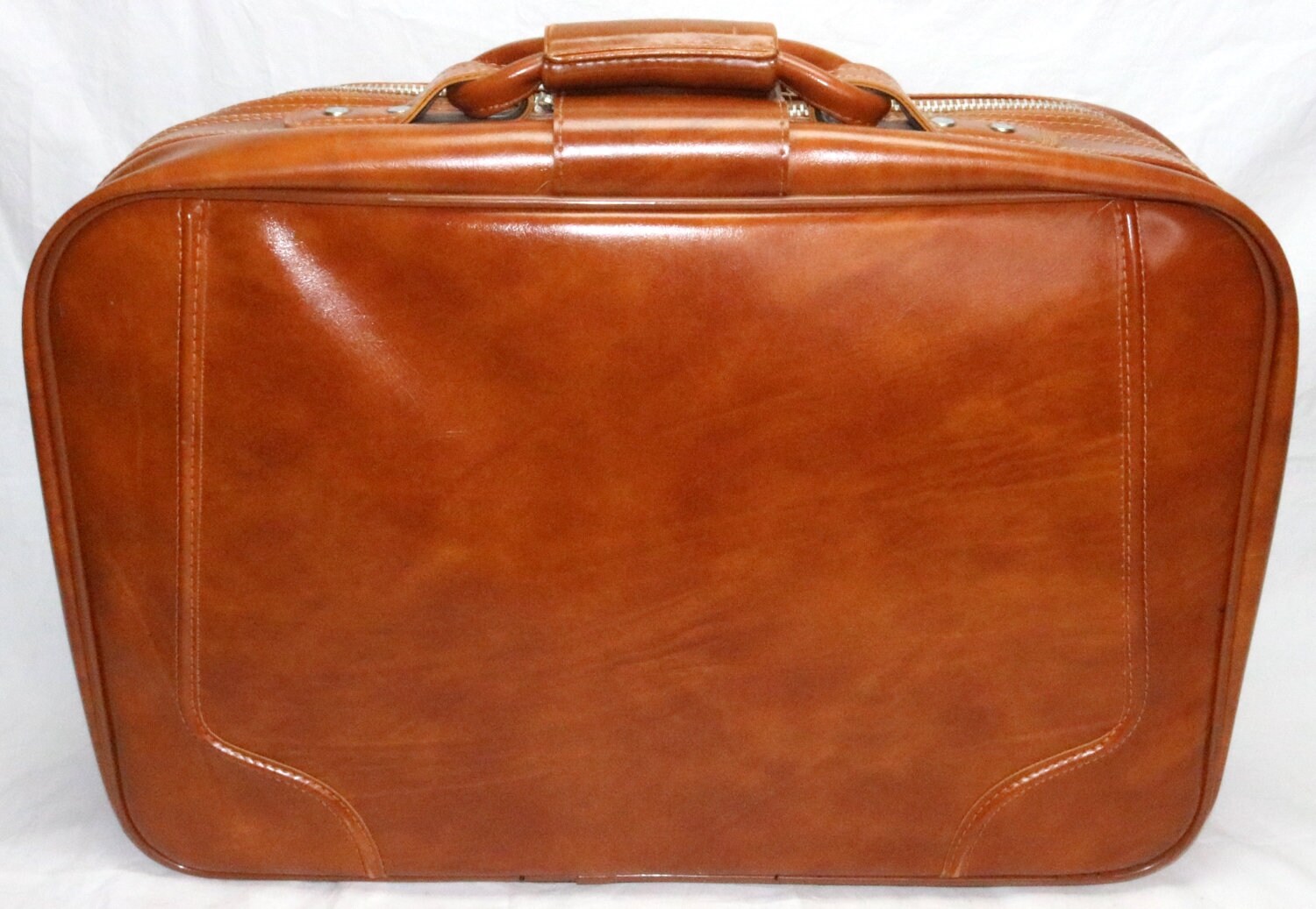 M & M Luggage Verdi Leather Suitcase 1960s Vintage in Etsy