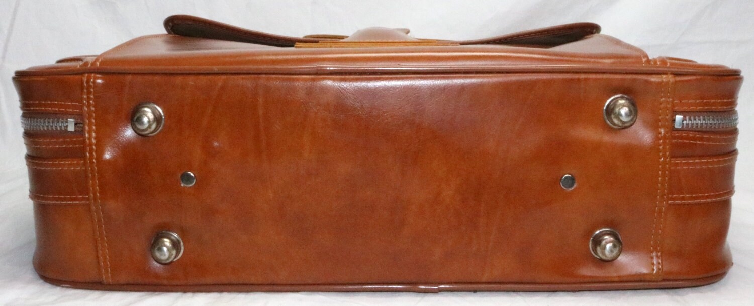 M & M Luggage Verdi Leather Suitcase 1960s Vintage in Etsy