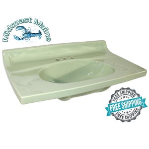 1971 Vintage NICE Sears Plumbing Ware Seafoam Green Bathroom/Lavatory Sink ~ Fast Free Shipping As Always