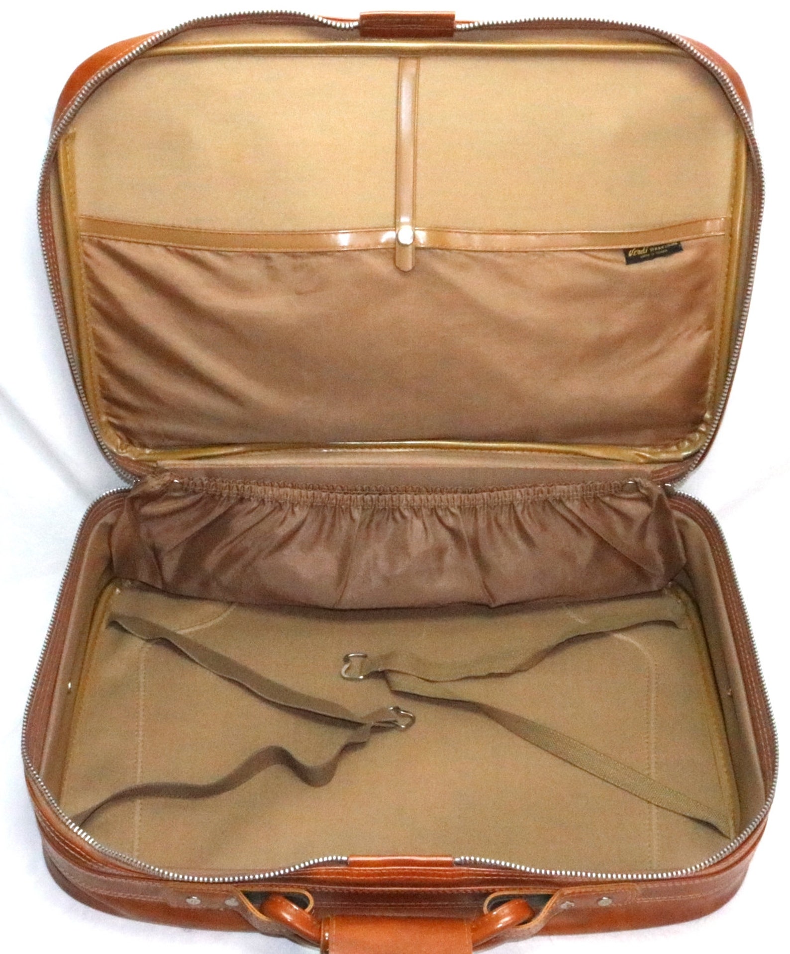 M & M Luggage Verdi Leather Suitcase 1960s Vintage in Etsy