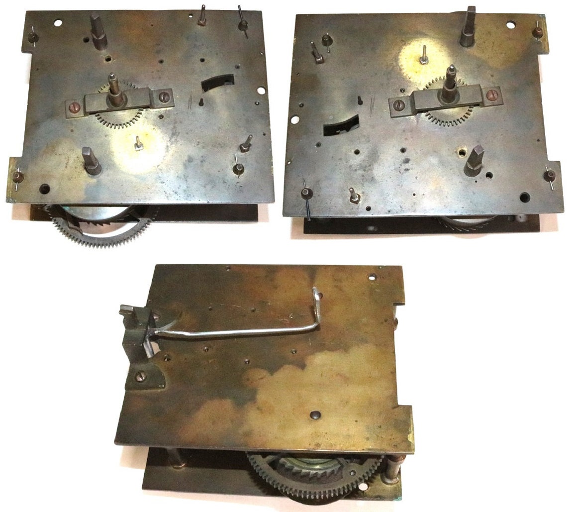 Antique Weight Driven & WindUp Mechanical Clock Movements Etsy
