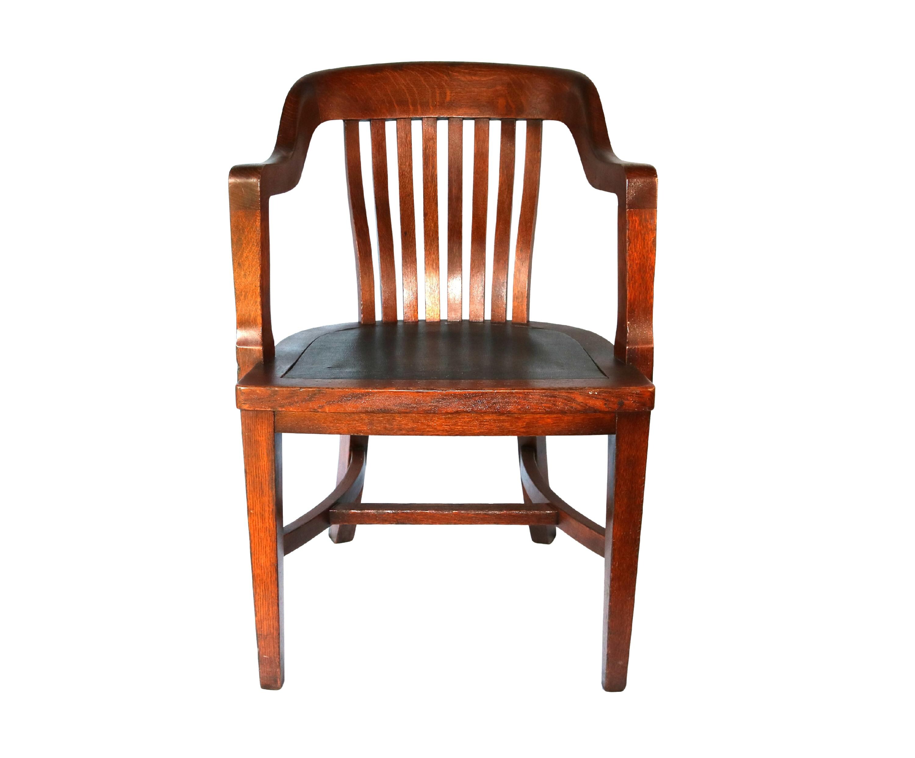 1930-40's B. L. Marble Chair 社製 ヴィンテージ Antique B. L. Marble Chair Company Oak Library/office Chair ~1910s