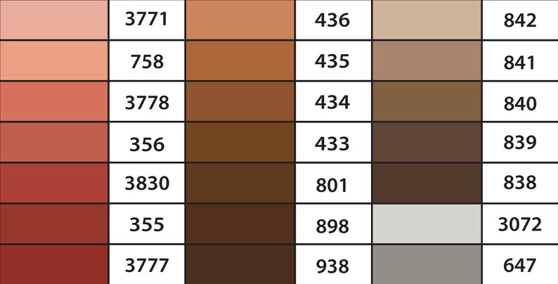 Printable Dmc Color Chart