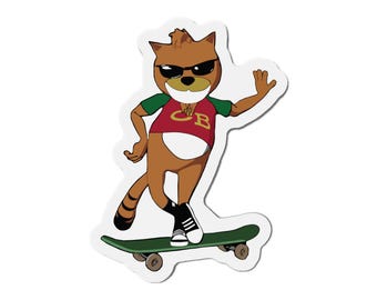 Meat Cat Die-Cut Magnet, 30 Rock Fan Art