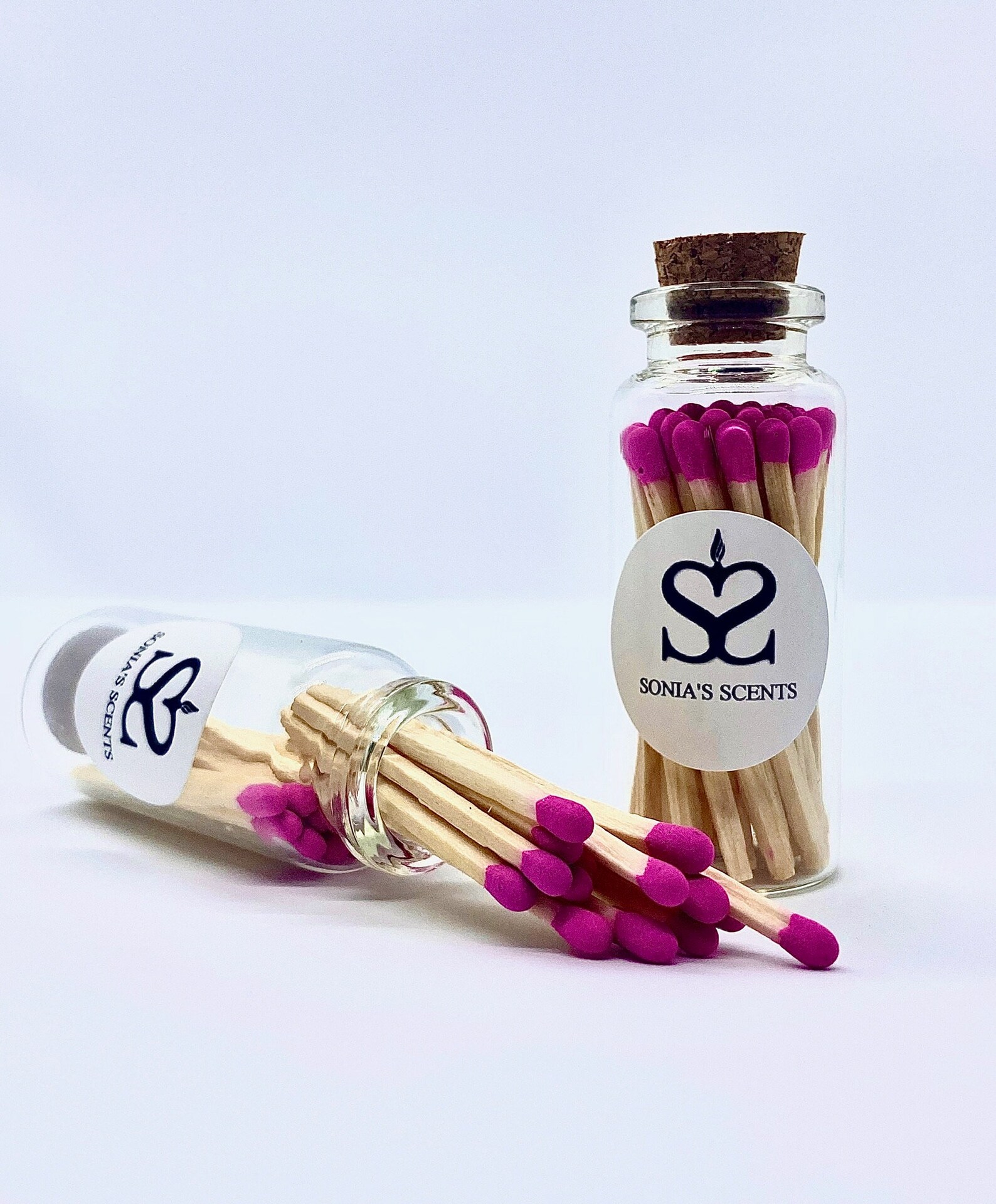 Pink Matches in a Bottle Colored Matches Match Bottle with Etsy