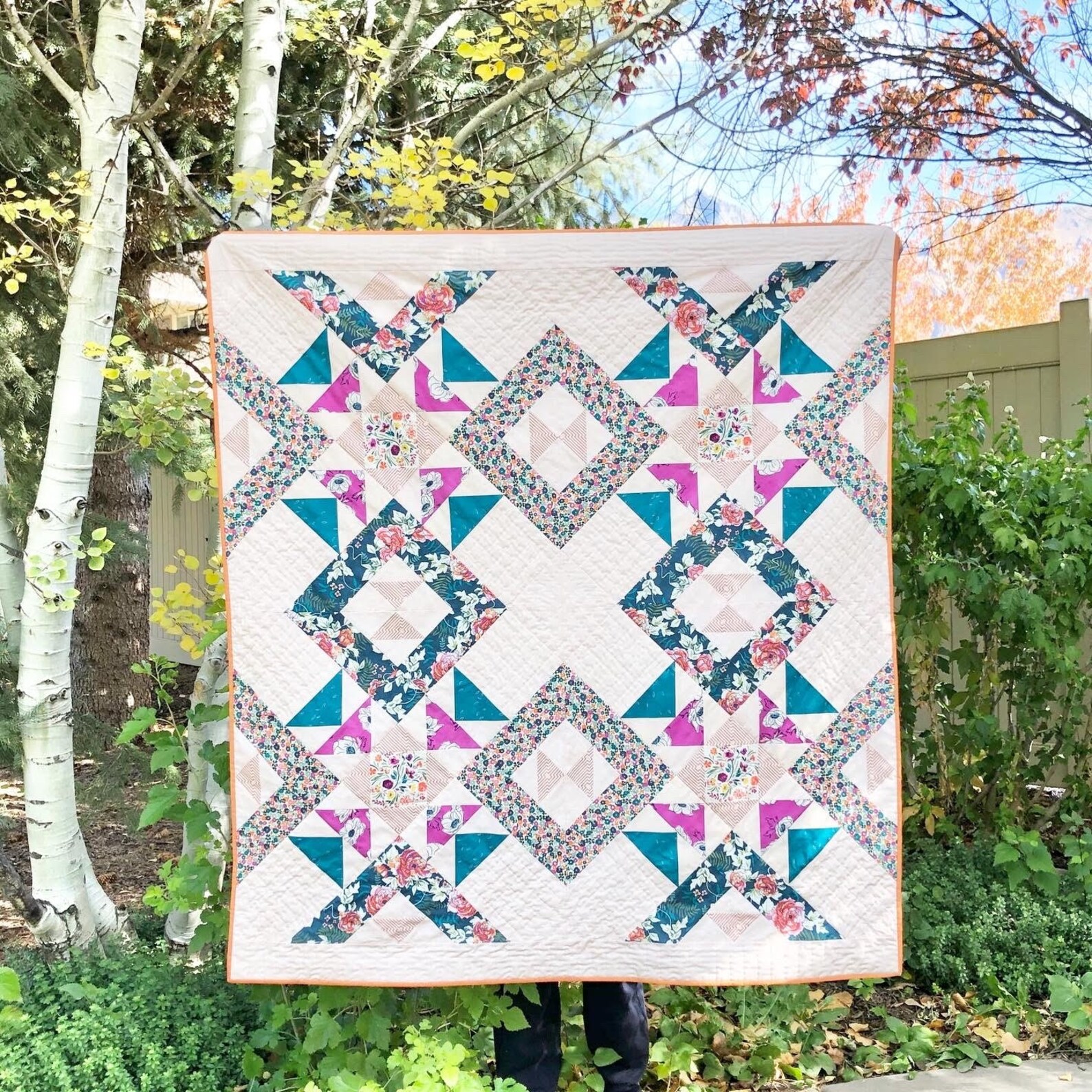 Handmade Trapeze Quilt / Small Throw / Crib Quilt / Baby Girl Etsy