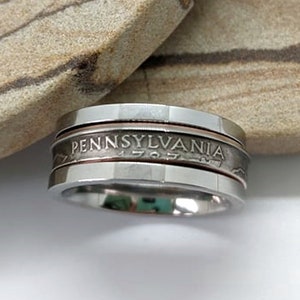 Spinner Coin Ring Etsy