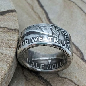 1962 Ben Franklin Silber halber Dollar Münze Ring - 63