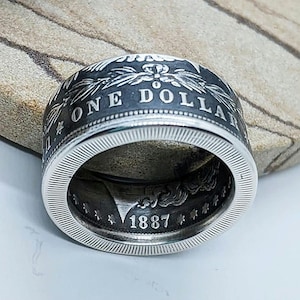 Morgan Silver Dollar Coin Ring - Handcrafted Jewelry