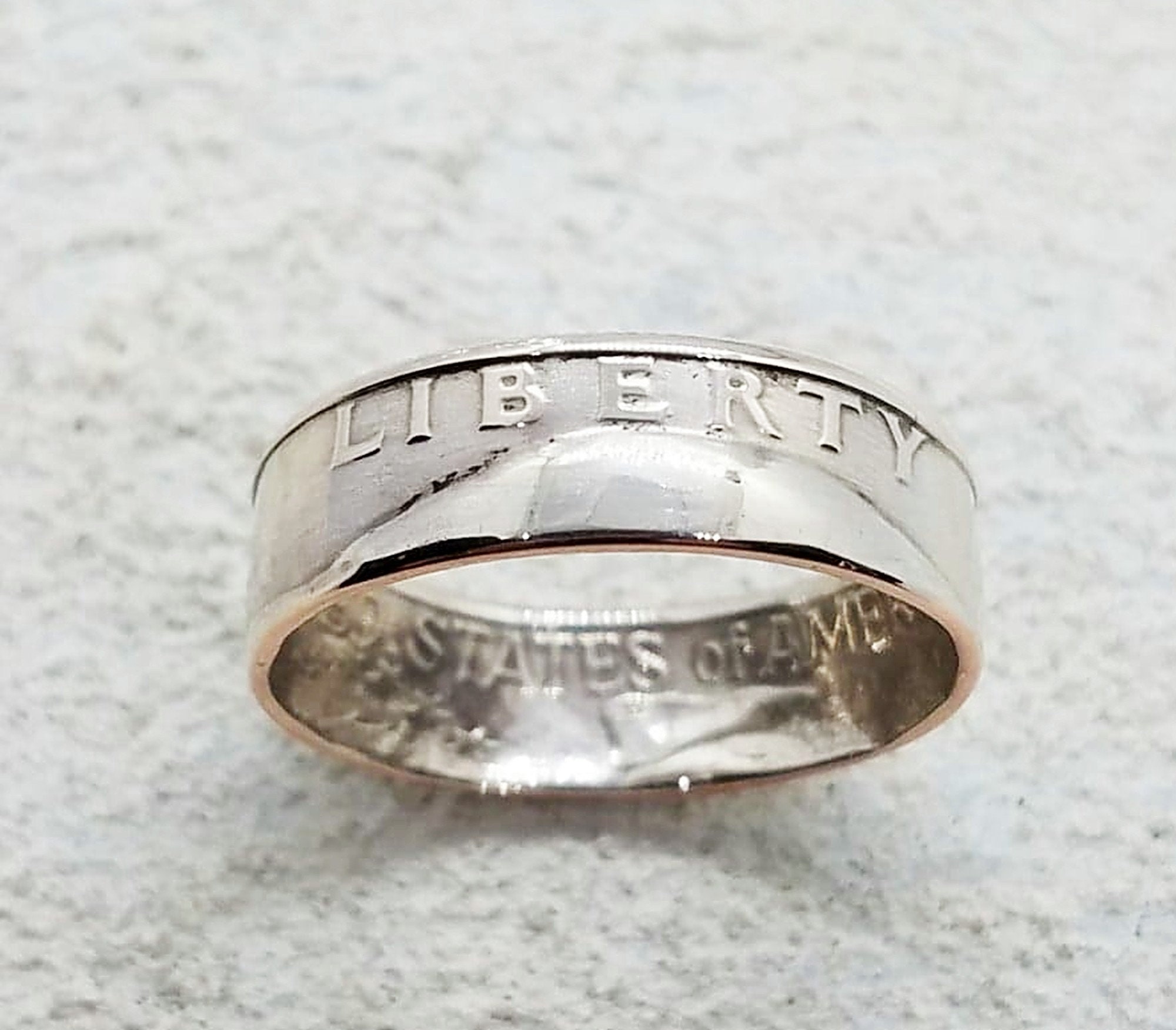 Unique Silver Quarter Ring - Bicentennial 1776-1976 Treasure - Etsy