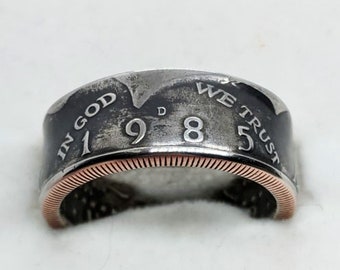 1985 JFK Half Dollar Coin Ring - Perfect 39th Birthday Gift and Anniversary Keepsake